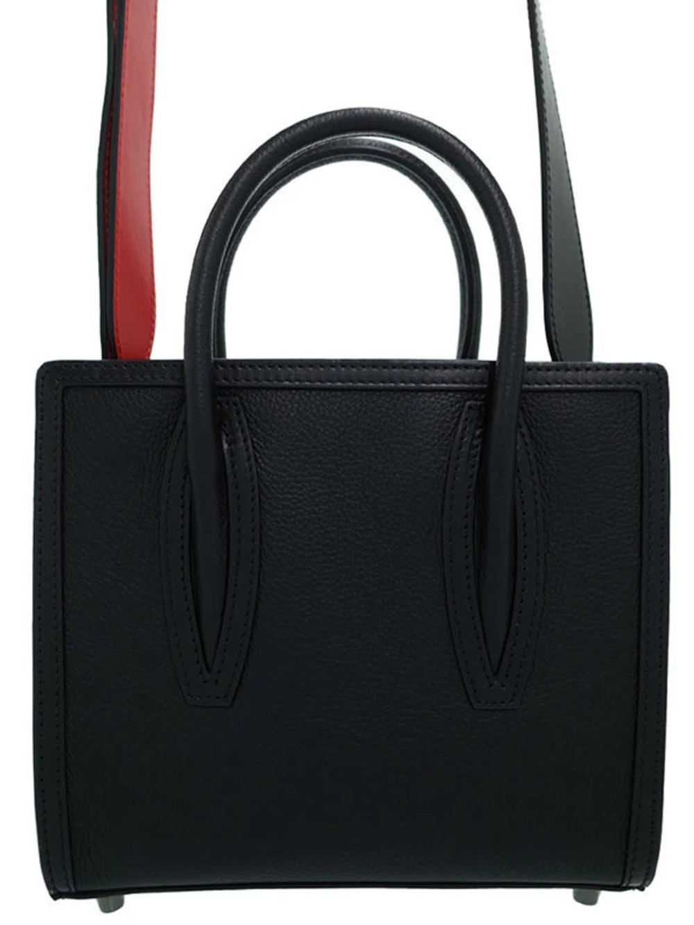 Christian Louboutin Paloma Leather Tote rolled top handles Black